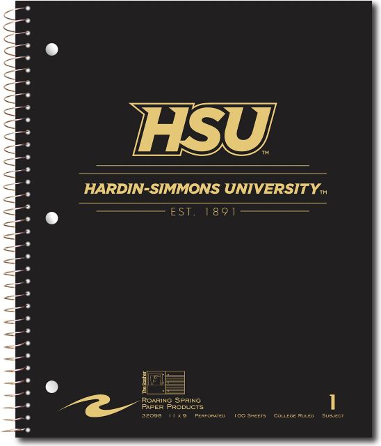 Hardin-Simmons University Cowboys 100 Sheet Notebook