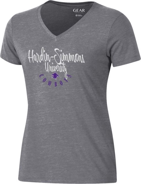 Hardin-Simmons University Cowboys Women's V-Neck Short Sleeve T-Shirt