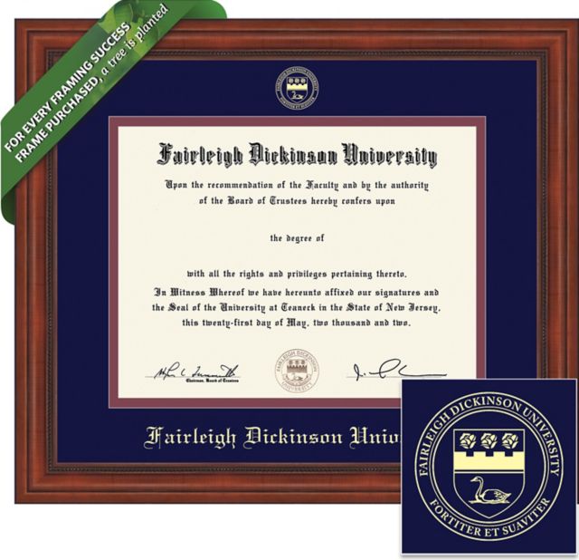 Fairleigh Dickinson University 8.5'' x 11'' Bachelor's/Master's Millennium Diploma Frame