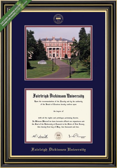Fairleigh Dickinson University 8.5'' x 11'' Prestige Diploma Frame