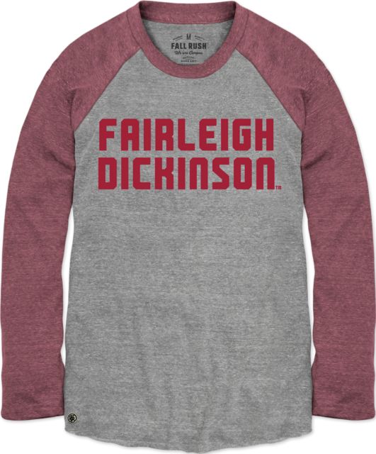 Fairleigh Dickinson University Tri-Blend Long Sleeve Baseball T-Shirt