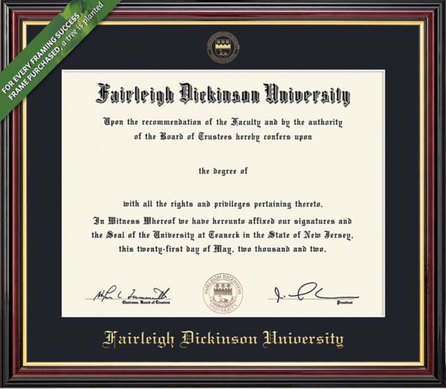 Fairleigh Dickinson University 8.5'' x 11'' Academic Diploma Frame