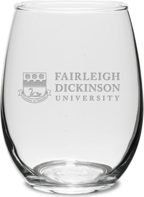 Fairleigh Dickinson University 15 oz. Stemless Wine Glass