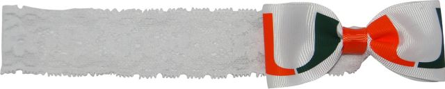University of Miami Infant Lace Headband