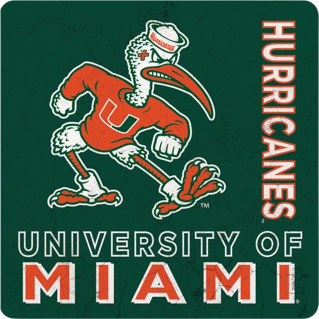 University of Miami Hurricanes 4x4 Coaster