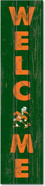 University of Miami 10.5''x 47'' Porch Leaner - ONLINE ONLY
