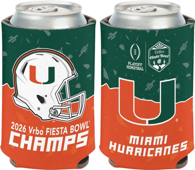 University of Miami 2026 Football Vrbo Fiesta Bowl Champions 12 oz. Can Cooler
