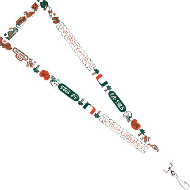 University of Miami Julia Gash 3-4'' Satin Lanyard