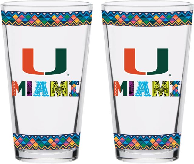 University of Miami 16 oz. Pint