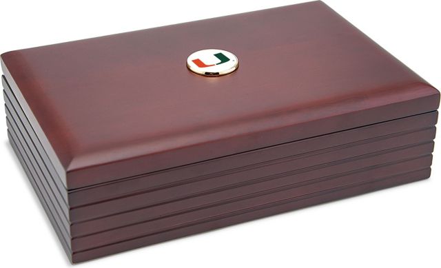 CSI Rosewood Desk Box (Gift Boxed) With Colored Medallion - ONLINE ONLY