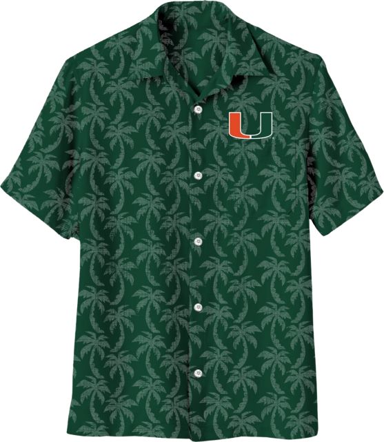 University of Miami Palm Tree Button Down Shirt