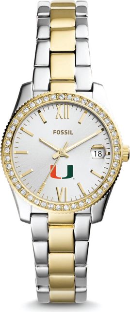 Fossil Scarlette Mini Three-Hand Date Two-Tone Stainless Steel Watch - ONLINE ONLY
