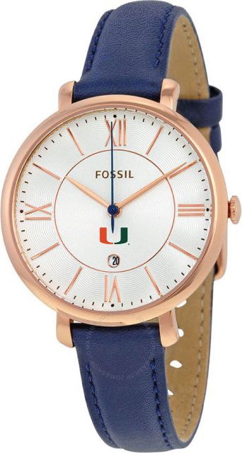 Fossil Jacqueline Navy Leather Watch - ONLINE ONLY