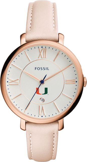 Fossil Jacqueline Date Blush Leather Watch ONLINE ONLY