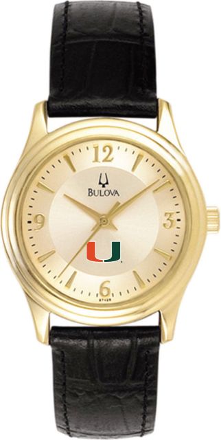 Bulova Ladies' Gold and Leather Watch - ONLINE ONLY