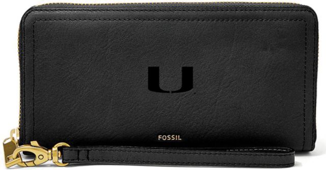Fossil Leather Logan RFID Zip Around Clutch - Black - ONLINE ONLY