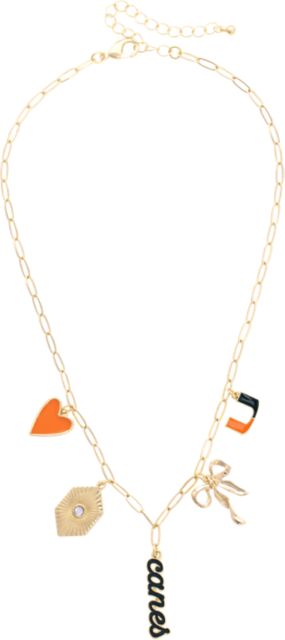 University of Miami Women's Paper Clip Charm Collector's Necklace