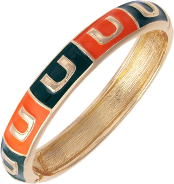 University of Miami Gold Stud Earrings