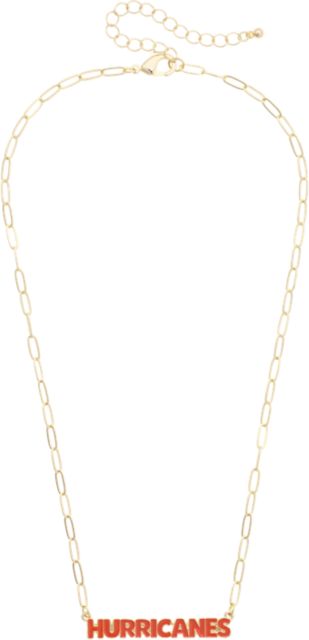 University of Miami Nameplate Necklace
