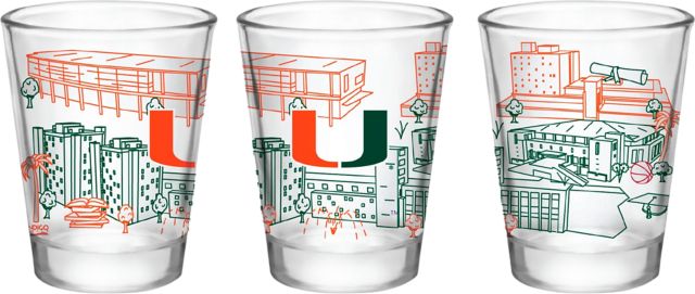 University of Miami 2 oz. Campus Collector's Glass