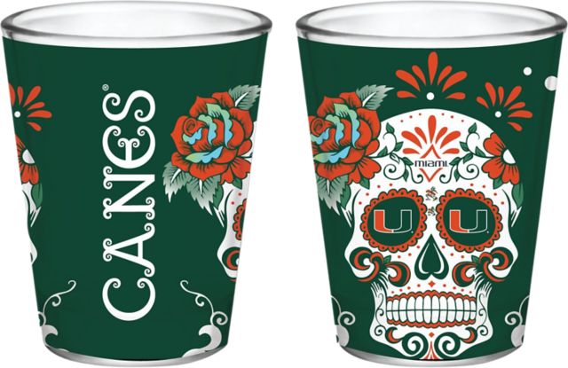 University of Miami Dia De Los Muertos 2oz Collector Glass