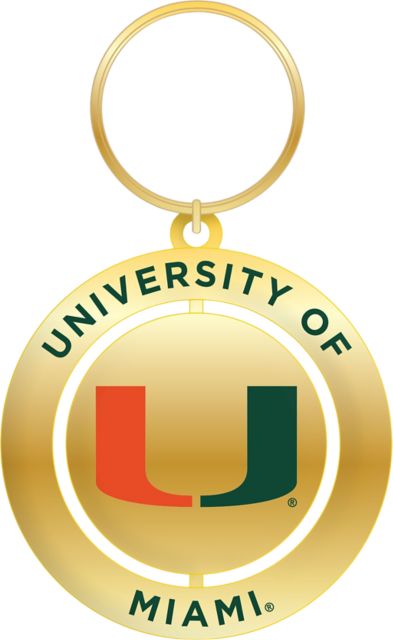 University of Miami Spinner Key Tag
