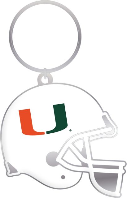 University of Miami Football Helmet Key Tag