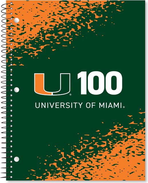 University of Miami 70 Sheet Notebook
