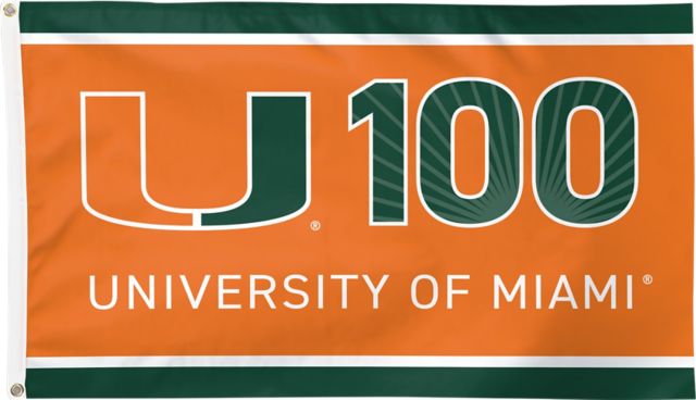 University of Miami 3x5 Deluxe Flag