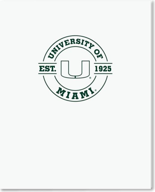 University of Miami 2 Pocket Folder