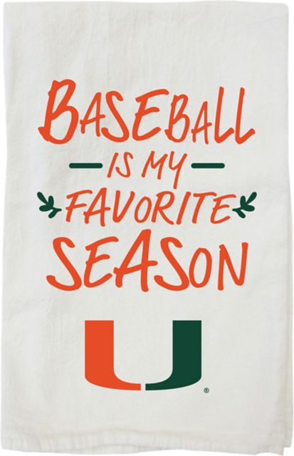 University of Miami Baseball Tea Towel