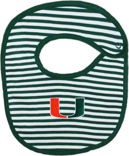 University of Miami Infant Striped Bib