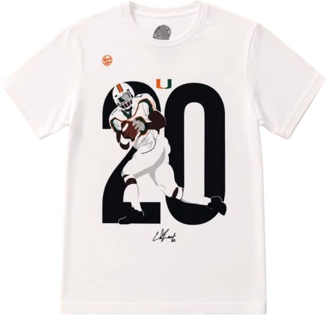 University of Miami Football Short Sleeve T-Shirt ED REED