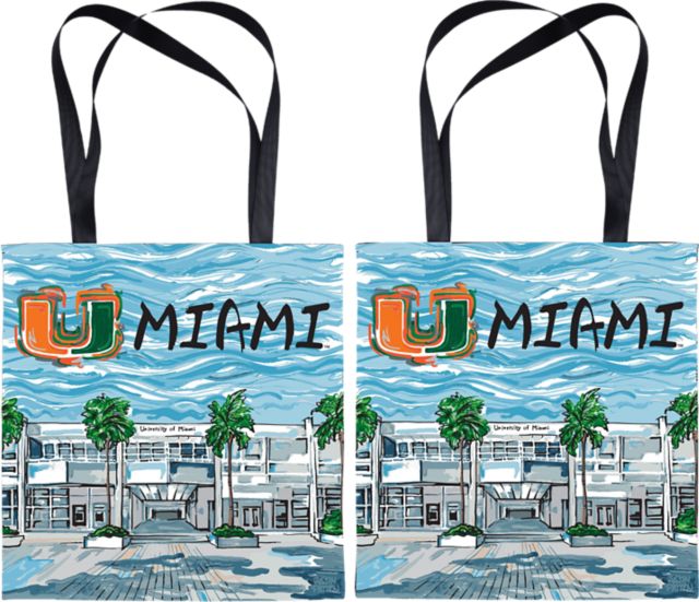 University of Miami Landmark Justin Patten Canvas Tote Bag