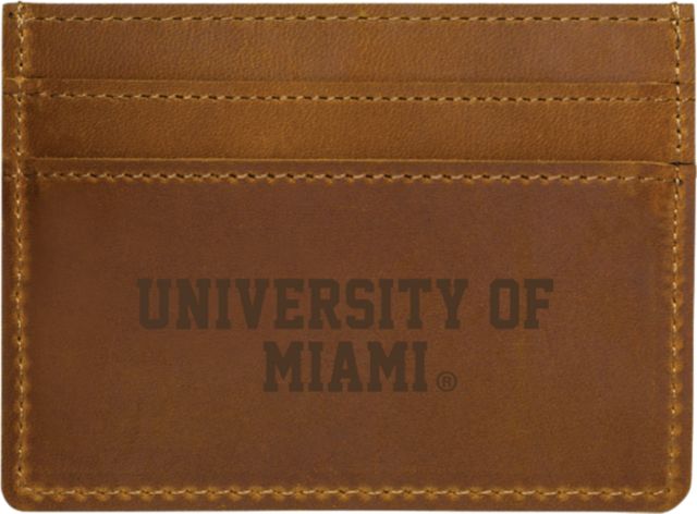 University of Miami Leather Card Holder