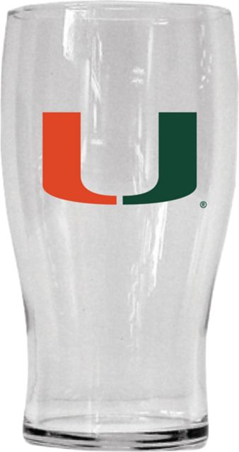 University of Miami 20 oz. Pub Glass
