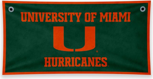 University of Miami Hurricanes 18 x 36 inch Banner