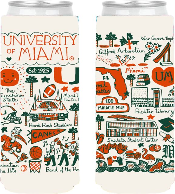 University of Miami Slim Can Coozie