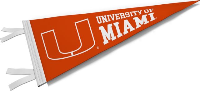 University of Miami 12'' x 30'' Pennant