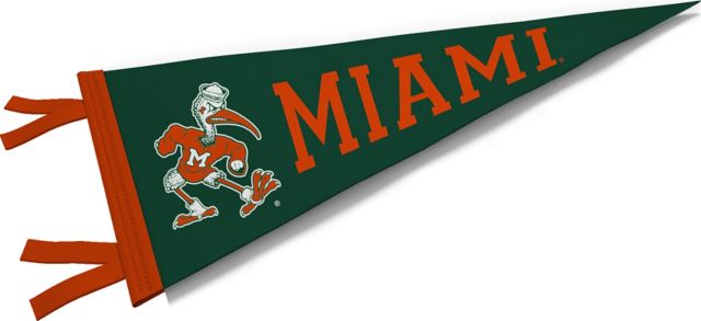 University of Miami Hurricanes 12'' x 30'' Pennant