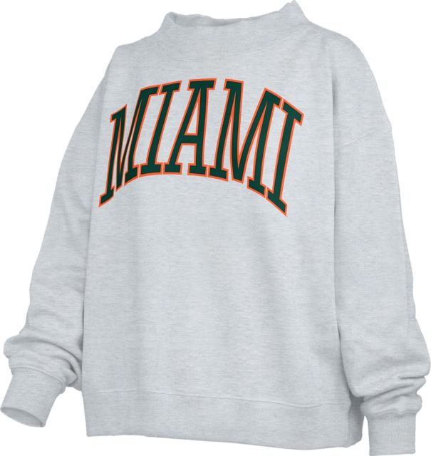 University of Miami Women's Parke Mock Neck Crewneck Sweatshirt