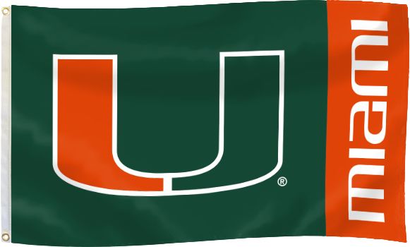 University of Miami 3' x 5' Durawave Flag