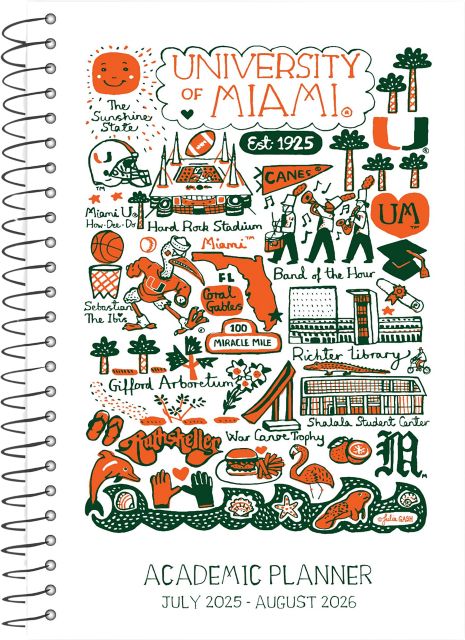University of Miami Julia Gash Monthly Academic Planner