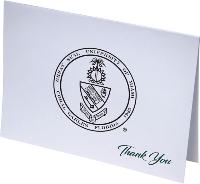 University of Miami Thank You Notecards 10-Pack