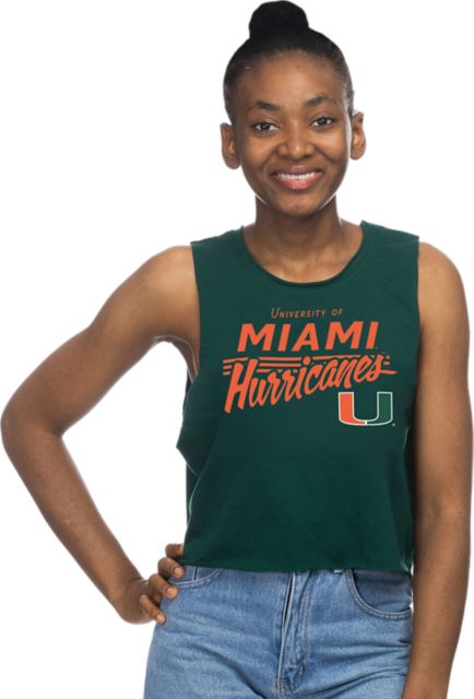 Miami Hurricanes ZooZatz 'Miami' Crop Halter Top - Green XL