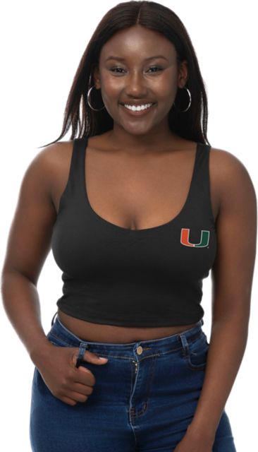 University of Miami Women's V-Neck Cropped Tank Top
