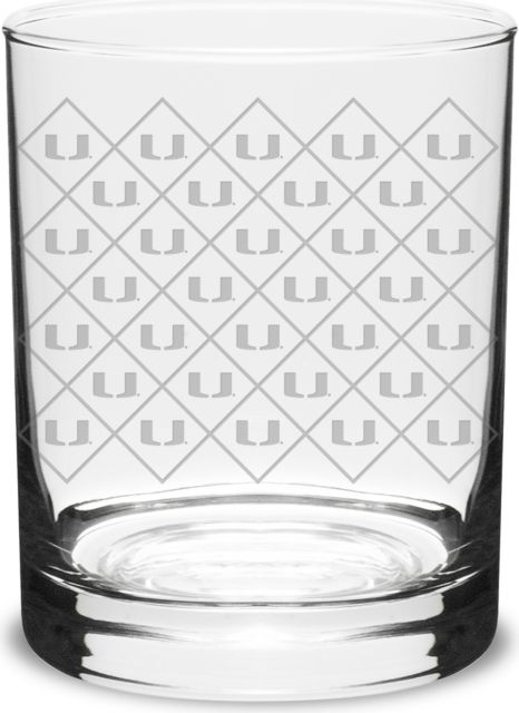 University of Miami 16 oz. Glass