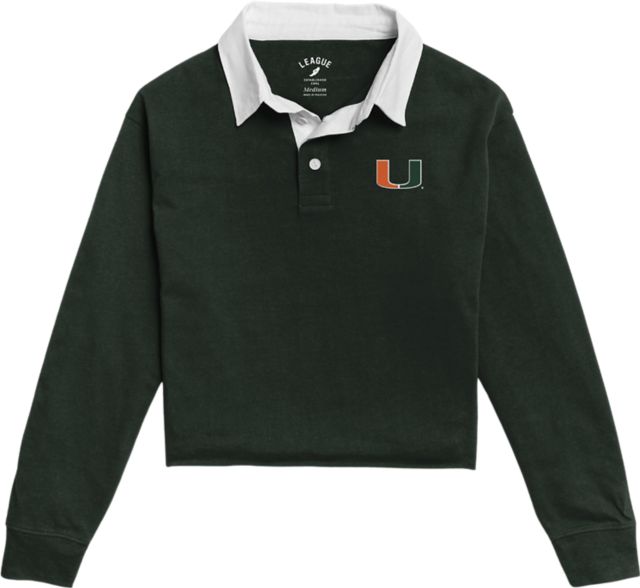 University of Miami Women's Authentic 1991 Long Sleeve Collared Cutoff Shirt - ONLINE ONLY