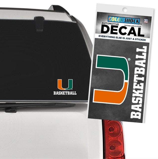 University of Miami Basketball Decal