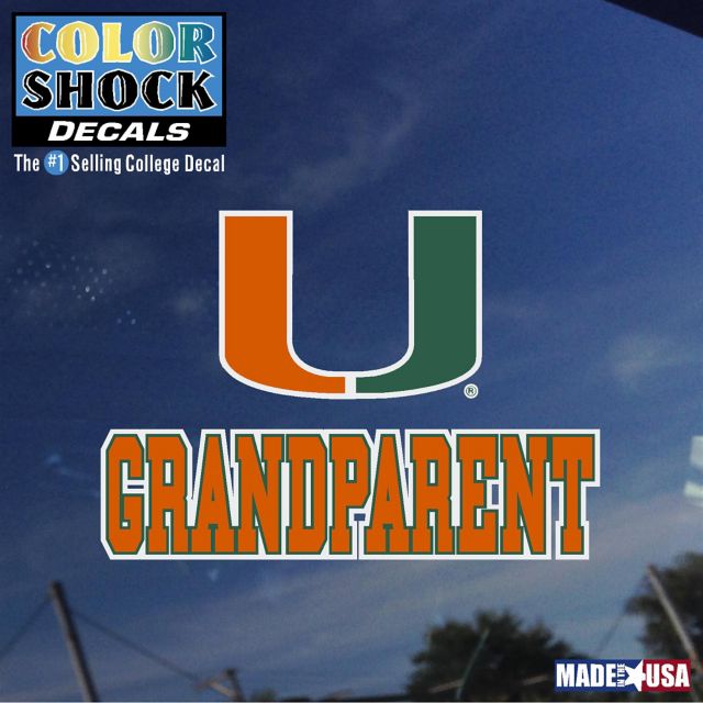 University of Miami Grandparent Decal